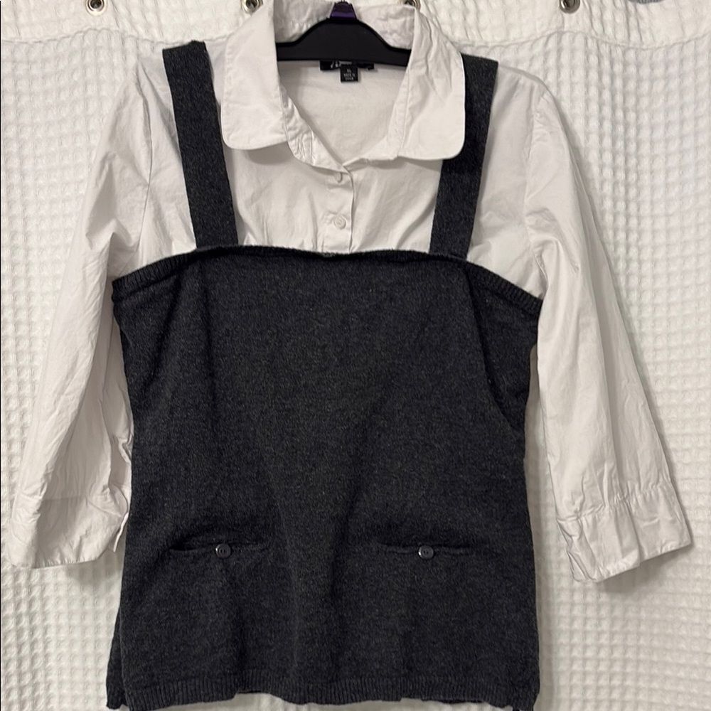 AB Studio Classic White Top Size XL